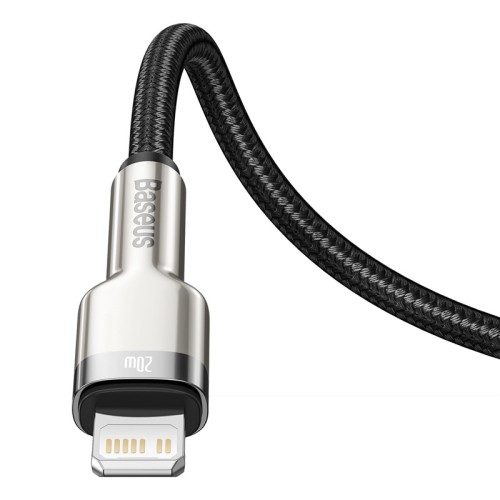 Кабель BASEUS Type-C to Lightning Cafule Series Metal Data Cable |2M, 20W, PD| (CATLJK-B02) white