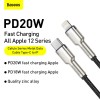 Кабель BASEUS Type-C to Lightning Cafule Series Metal Data Cable |2M, 20W, PD| (CATLJK-B02) white