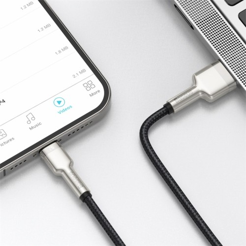 Кабель BASEUS Lightning Cafule Series Metal Data Cable |1M, 2.4A| (CALJK-A05) black