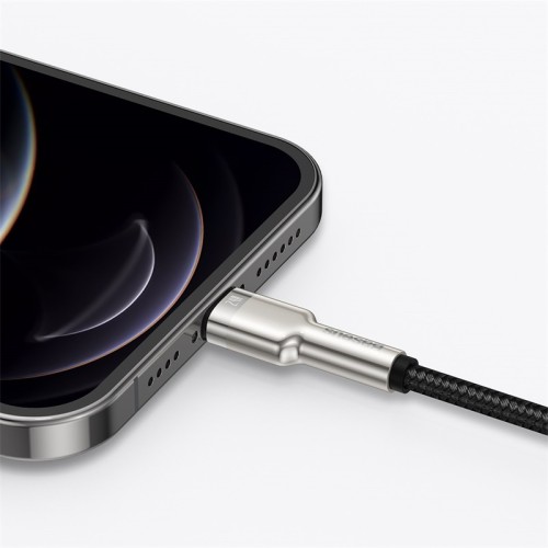 Кабель BASEUS Lightning Cafule Series Metal Data Cable |2M, 2.4A| (CALJK-B02) black