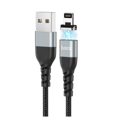 Кабель Hoco Lightning Traveller magnetic charging data cable U96 |1.2m, 2.4A| black