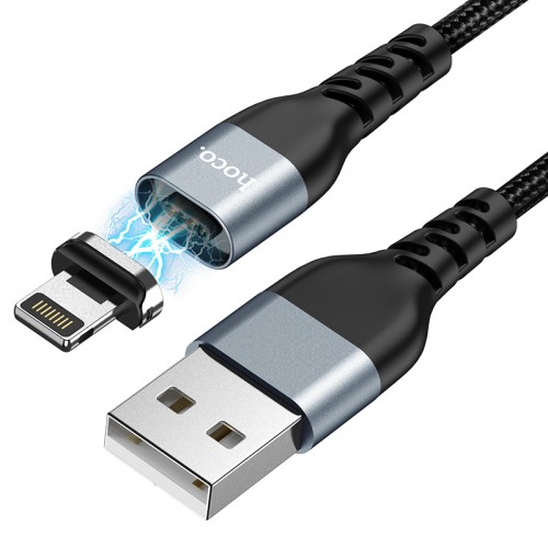 Кабель Hoco Lightning Traveller magnetic charging data cable U96 |1.2m, 2.4A| black