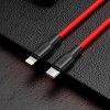 Кабель HOCO Type-C to Lightning Silicone PD charging data cable X21 Plus |1m, 3A, 20W| black-white