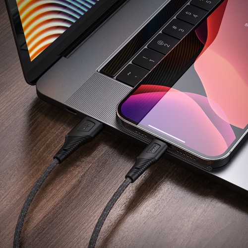 Кабель Hoco Lightning Airy silicone charging data cable X58 |1m, 2.4A| white