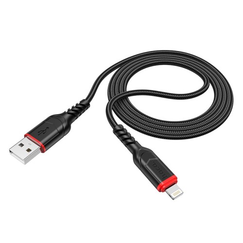 Кабель HOCO Lightning Victory charging data cable X59 |1m, 2.4A| black