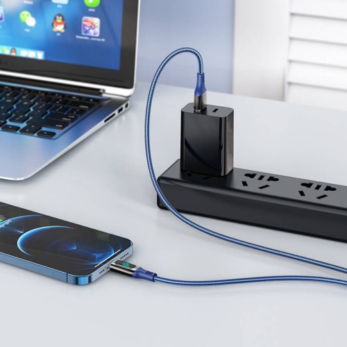 Кабель Hoco Lightning Extreme charging data cable S51 |1.2m, 2.4A| blue