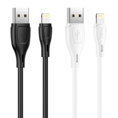 Кабель HOCO Lightning Ultimate silicone charging data cable X61 |1m, 2.4A| black
