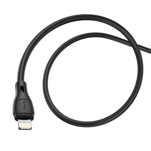 Кабель HOCO Lightning Ultimate silicone charging data cable X61 |1m, 2.4A| black