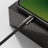 Кабель BASEUS Type-C to Lightning Tungsten Gold Fast Charging |2m, 20W, PD| (CATLWJ-A01) black