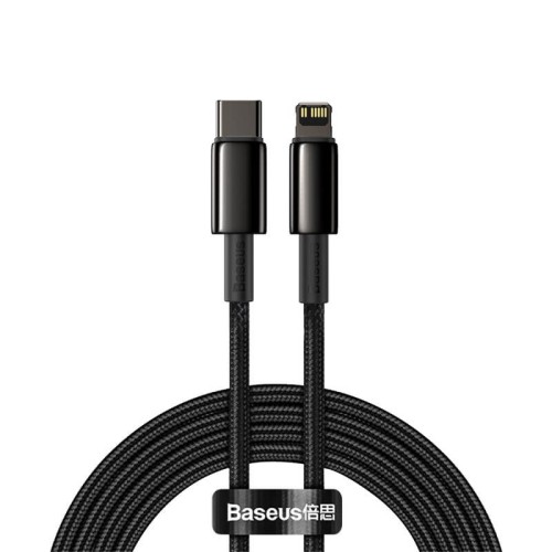 Кабель BASEUS Type-C to Lightning Tungsten Gold Fast Charging |2m, 20W, PD| (CATLWJ-A01) black