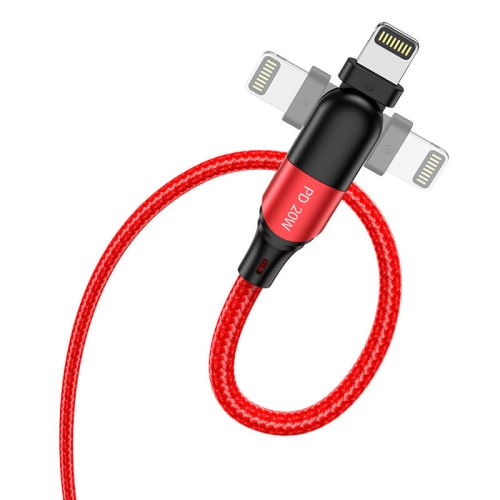 Кабель Hoco Type-C to Lightning Orbit PD data cable U100 |1.2m, 20W| black