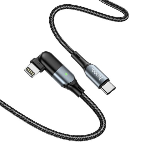Кабель Hoco Type-C to Lightning Orbit PD data cable U100 |1.2m, 20W| black