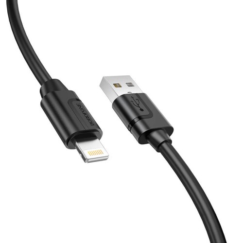 Кабель BOROFONE Lightning Harmony silicone charging data cable BX55 |1m, 2.4A| white