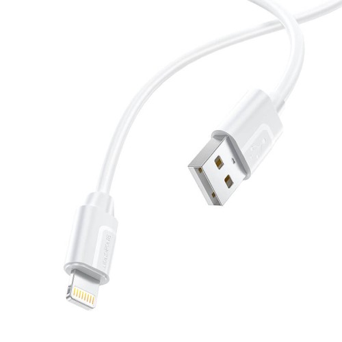 Кабель BOROFONE Lightning Harmony silicone charging data cable BX55 |1m, 2.4A| white