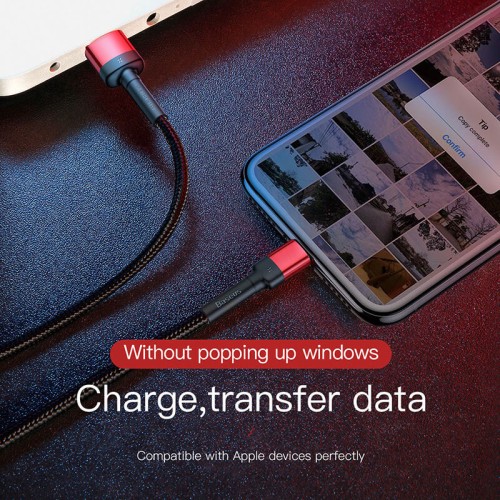Кабель BASEUS Lightning Cafule Cable (special edition) |2M, 1.5A| CALKLF-HG1) black