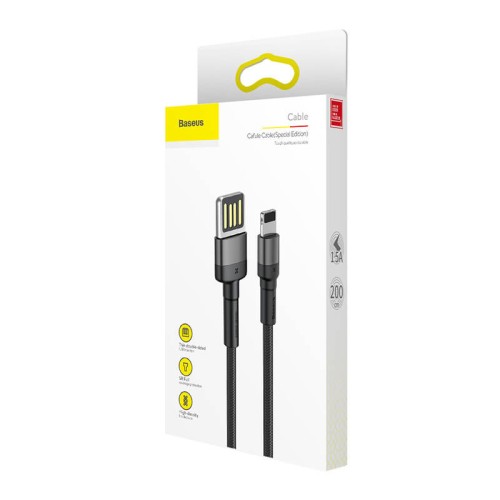 Кабель BASEUS Lightning Cafule Cable (special edition) |2M, 1.5A| CALKLF-HG1) black