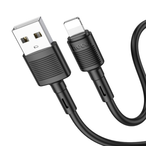 Кабель HOCO Lightning Victory charging data cable X83 |1m, 2.4A| black