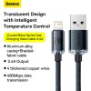 Кабель Baseus Lightning Crystal Shine Series |1.2M, 2.4A| (CAJY000003) black