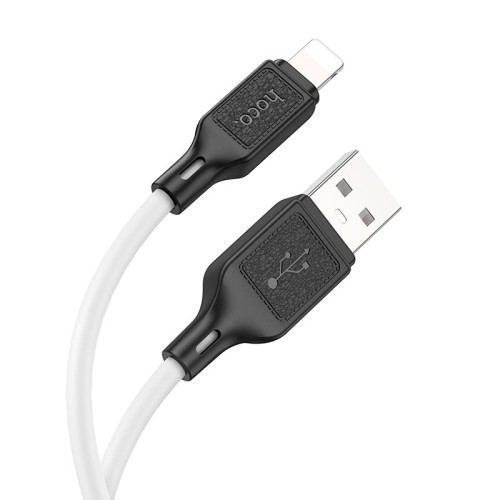 Кабель HOCO Lightning Cool silicone charging data cable X90 |1m, 2.4A| black