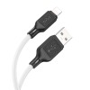 Кабель HOCO Lightning Cool silicone charging data cable X90 |1m, 2.4A| white