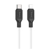 Кабель HOCO Type-C to Lightning Cool silicone PD charging data cable X90 |1m, 20W, 3A| white