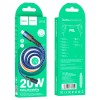Кабель HOCO Type-C to Lightning charging data cable U110 |1.2m, 20W, 3A| black