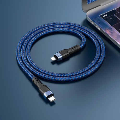 Кабель HOCO Type-C to Lightning charging data cable U110 |1.2m, 20W, 3A| blue