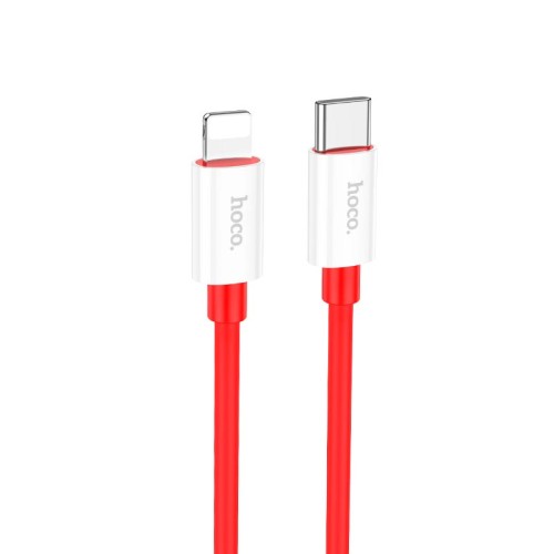 Кабель HOCO Type-C to Lightning Magic silicone PD charging data cable X87 |1m, 3A, 20W| white