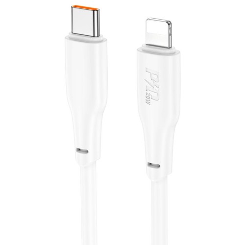 Кабель HOCO Type-C to Lightning Force fast charging data cable X93 |2m, 20W| white