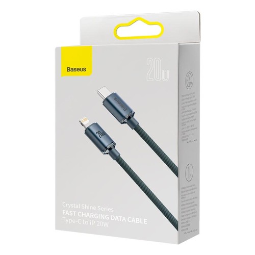 Кабель Baseus Type-C to Lightning Crystal Shine Series Fast Charging Data Cable |1.2m, 20W| black