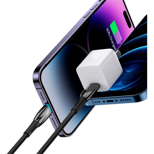 Кабель Baseus Type-C to Lightning Glimmer Series Fast Charging Data Cable |2m, 20W| black