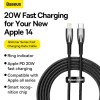 Кабель Baseus Type-C to Lightning Glimmer Series Fast Charging Data Cable |2m, 20W| black