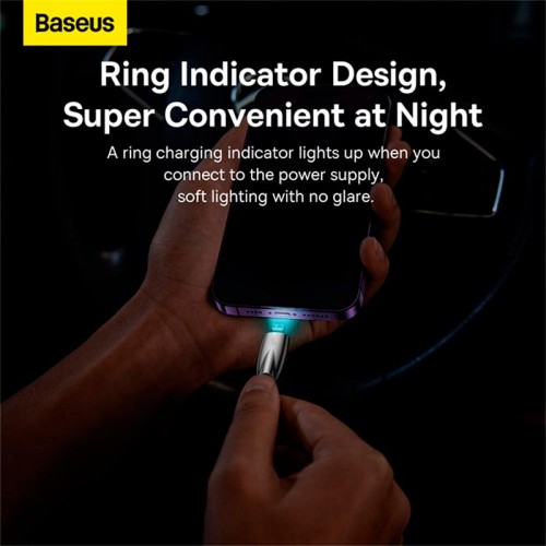 Кабель Baseus Type-C to Lightning Glimmer Series Fast Charging Data Cable |2m, 20W| black