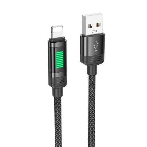 Кабель Hoco Lightning Lantern charging data cable U126 |1.2m, 2.4A| grey