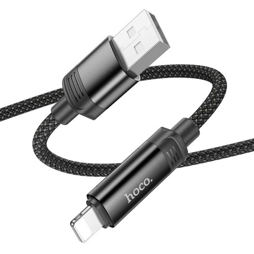 Кабель Hoco Lightning Lantern charging data cable U126 |1.2m, 2.4A| grey