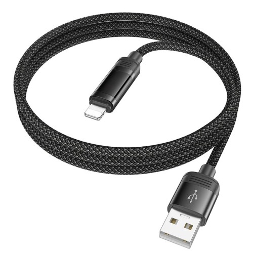 Кабель Hoco Lightning Lantern charging data cable U126 |1.2m, 2.4A| grey