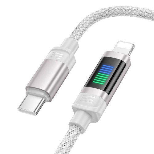Кабель Hoco Lantern Lightning PD charging data cable U126 |1.2m, 27W| grey