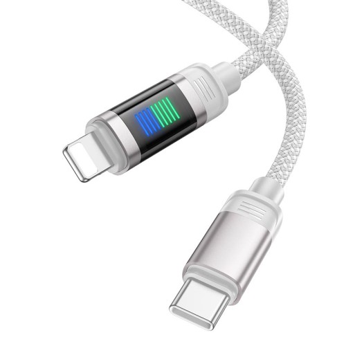 Кабель Hoco Lantern Lightning PD charging data cable U126 |1.2m, 27W| grey