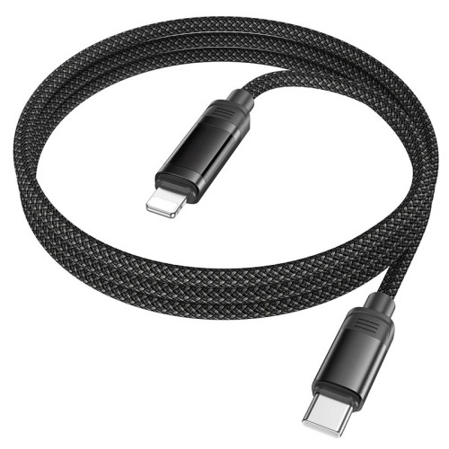 Кабель Hoco Lantern Lightning PD charging data cable U126 |1.2m, 27W| grey