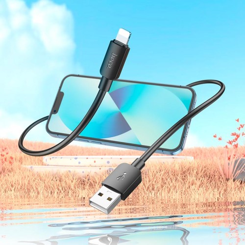 Кабель HOCO Lightning Hyper charging data cable X96 |1m, 2.4A| black