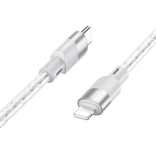 Кабель Hoco X99 Crystal junction PD silicone charging data cable |1m, 27W/3A| red