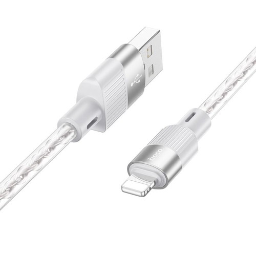 Кабель HOCO X99 Crystal junction Lightning silicone charging data cable |1m, 2.4A| red