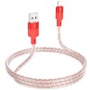 Кабель HOCO X99 Crystal junction Lightning silicone charging data cable |1m, 2.4A| red