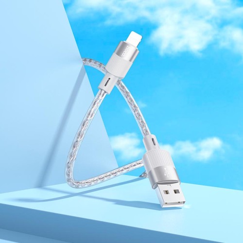 Кабель HOCO X99 Crystal junction Lightning silicone charging data cable |1m, 2.4A| red