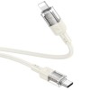 Кабель HOCO Type-C to Lightning Spirit PD transparent charging data cable U129 |27W, 1.2M| black