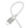 Кабель HOCO Type-C to Lightning Spirit PD transparent charging data cable U129 |27W, 1.2M| black