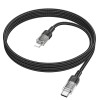 Кабель HOCO Type-C to Lightning Spirit PD transparent charging data cable U129 |27W, 1.2M| grey