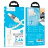 Кабель HOCO Lightning Spirit transparent charging data cable U129 |2.4A, 1.2M| black