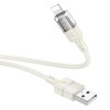 Кабель HOCO Lightning Spirit transparent charging data cable U129 |2.4A, 1.2M| black