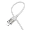 Кабель HOCO Lightning Spirit transparent charging data cable U129 |2.4A, 1.2M| black